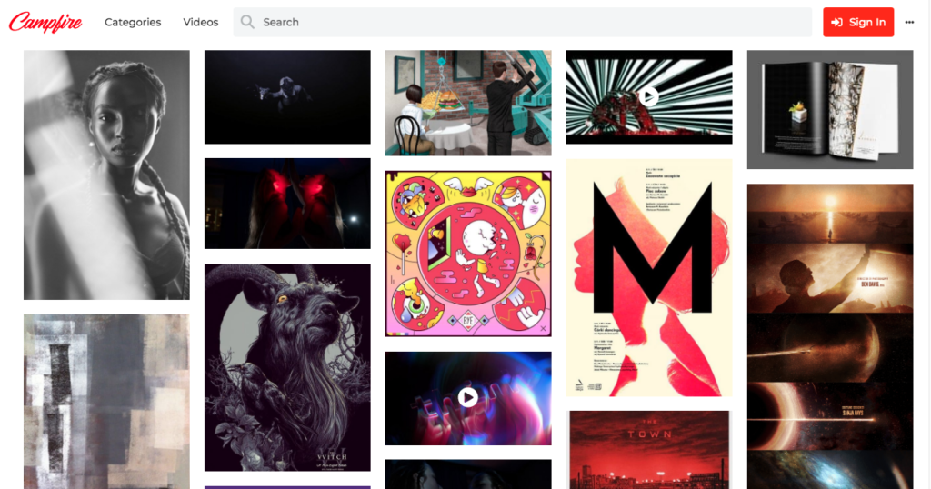 4 sites pesquisa visual - campfire