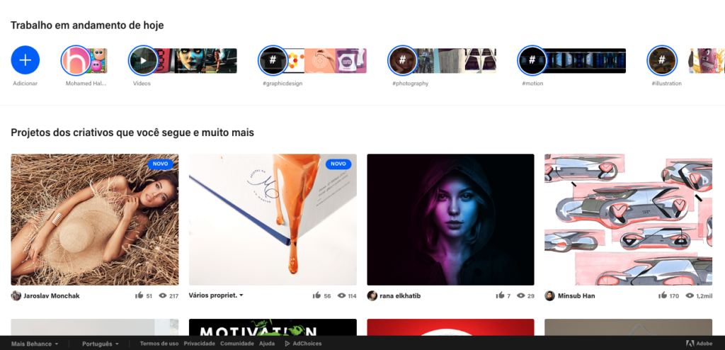 4 sites pesquisa visual - behance