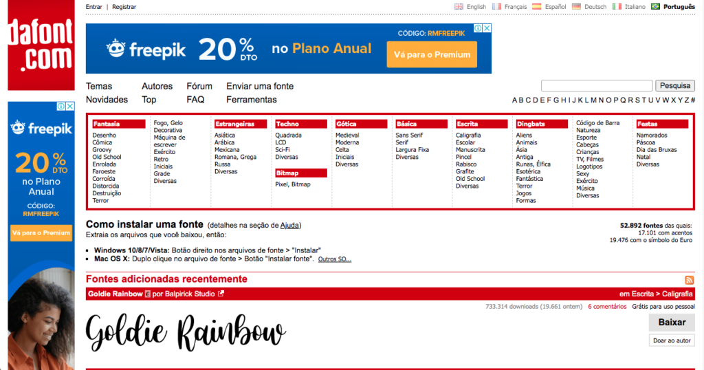 6 sites com fontes gratuitas e de qualidade