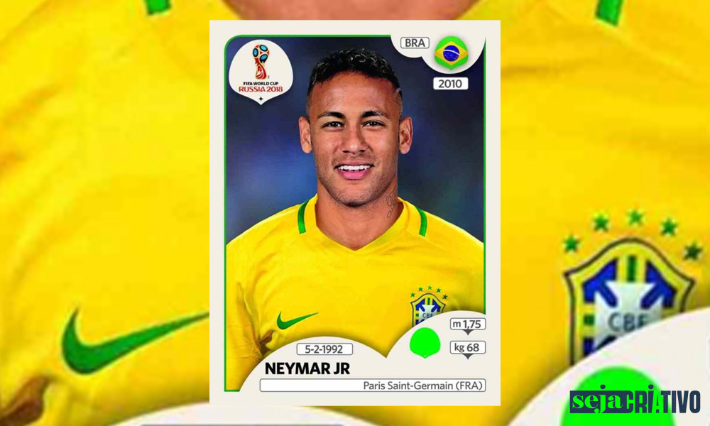 Figurinha Extra Neymar Jr Bordô Copa 2022 Rara Legend