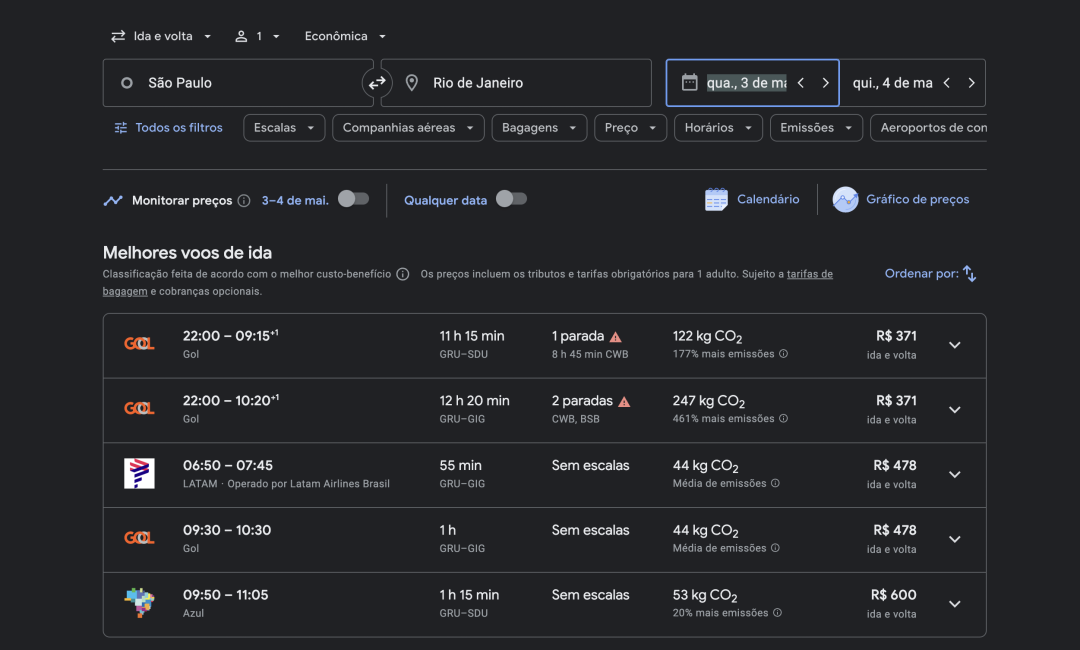 Compre passagens áreas baratas com Google Flights