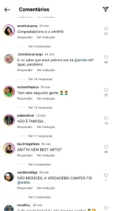 fãs de Anitta insultam ganhadora do grammy