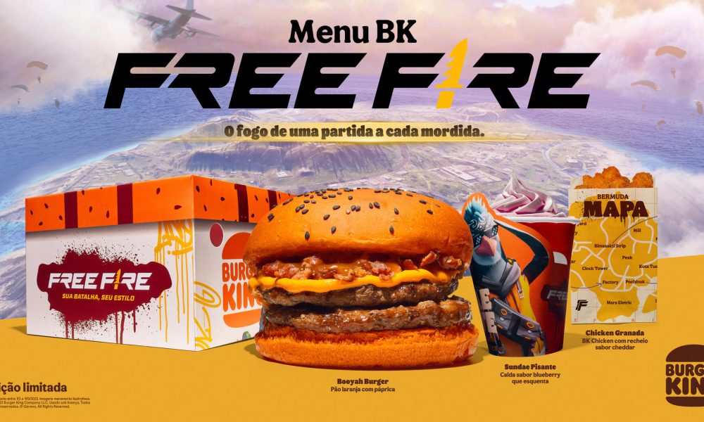 Burger King com combo Free Fire para clientes gamers
