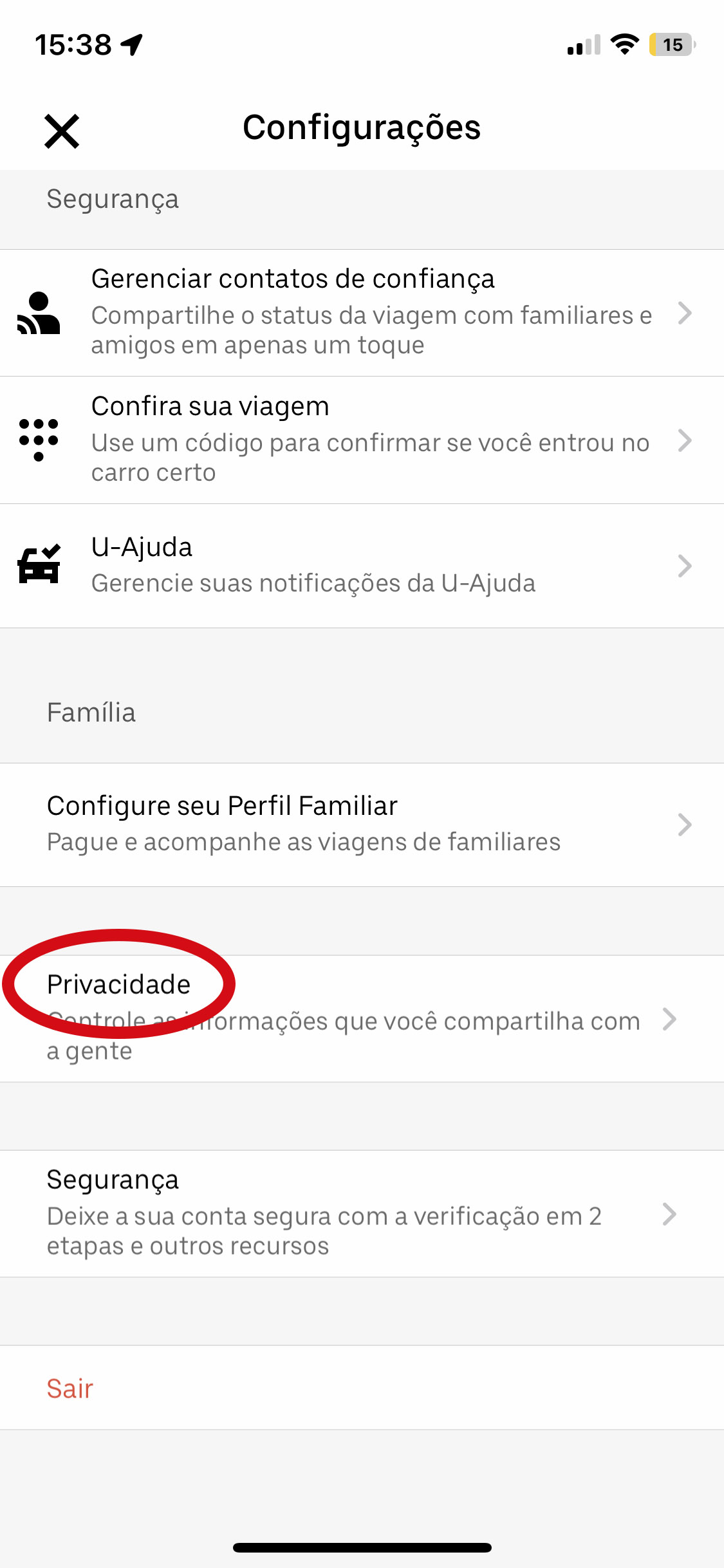 Como ver as suas avaliações no UBER