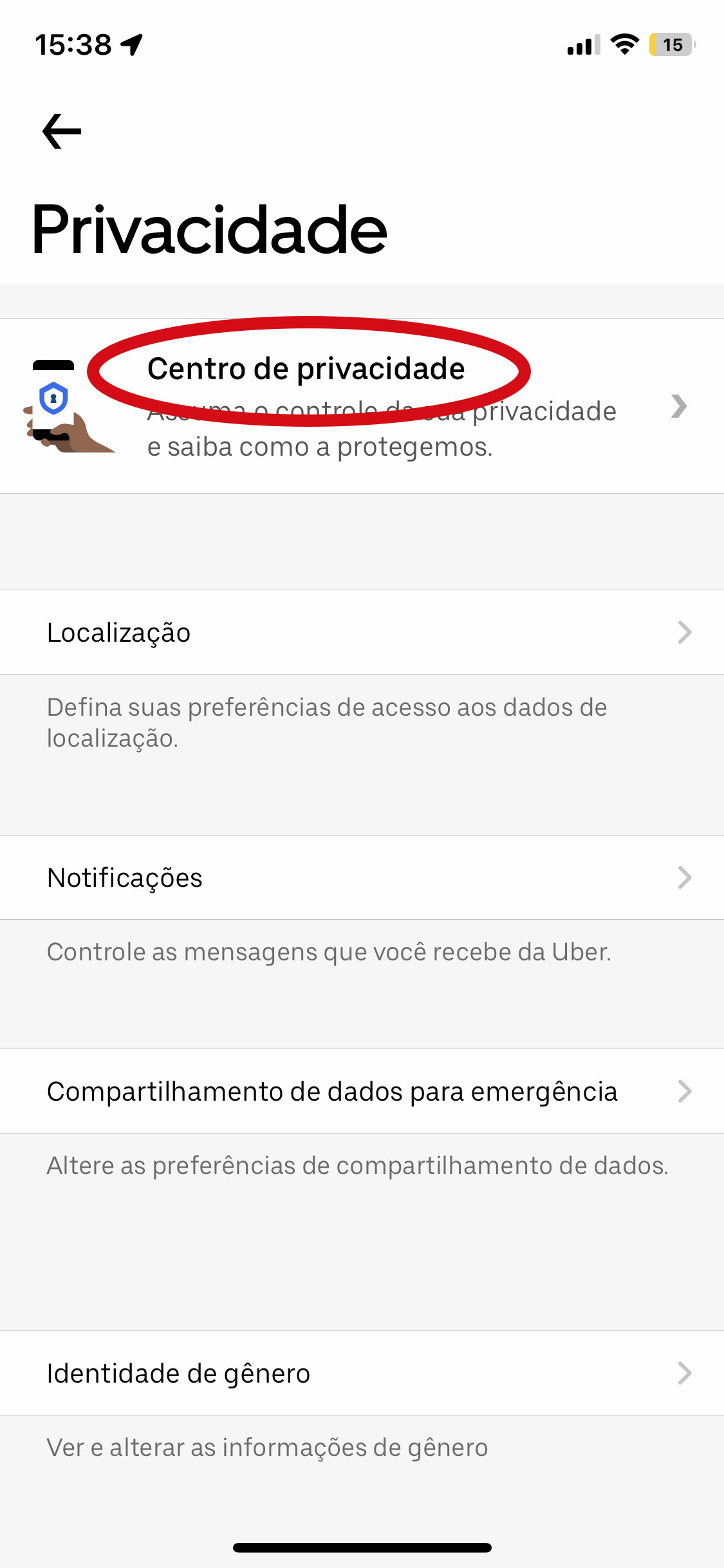 Como ver as suas avaliações no UBER