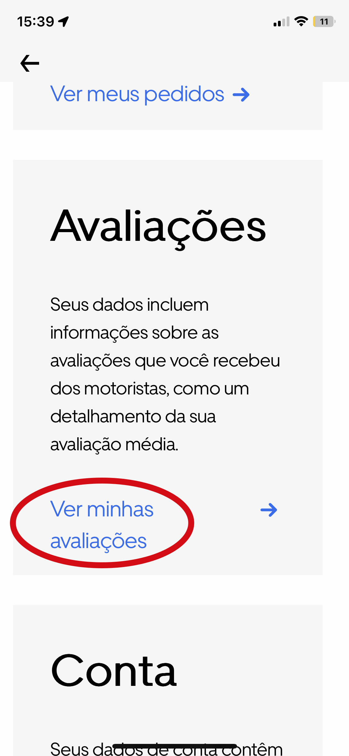 Como ver as suas avaliações no UBER