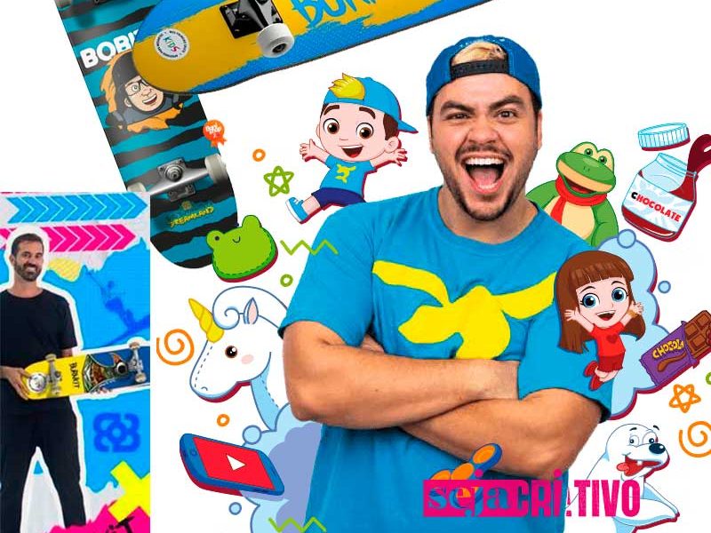 Luccas Neto e Bob Burnquist na ABRIN 2023