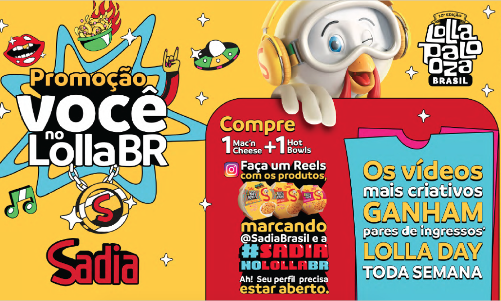 Promoção "Você no LollaBR" dando ingressos