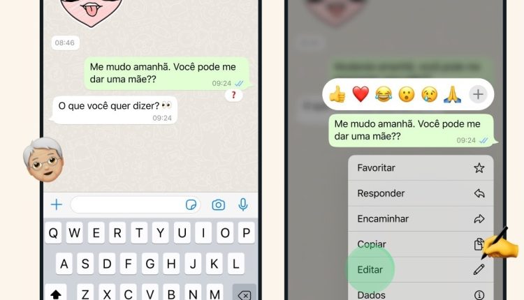 WhatsApp permite edição de mensagens