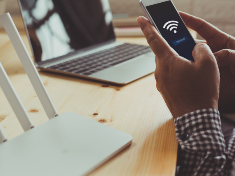 escolhendo senha wi-fi