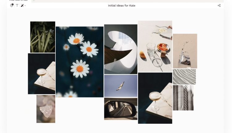 Visualist é uma ferramenta online para criar moodboards