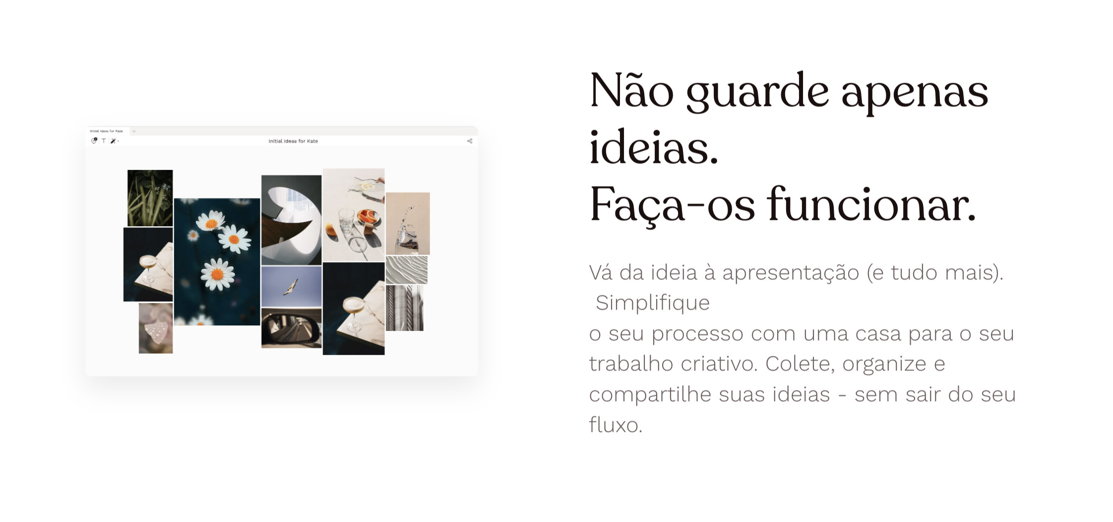 Visualist é uma ferramenta online para criar moodboards