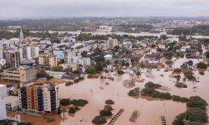 Enchente na cidade de Lajeado no Rio Grande do Sul