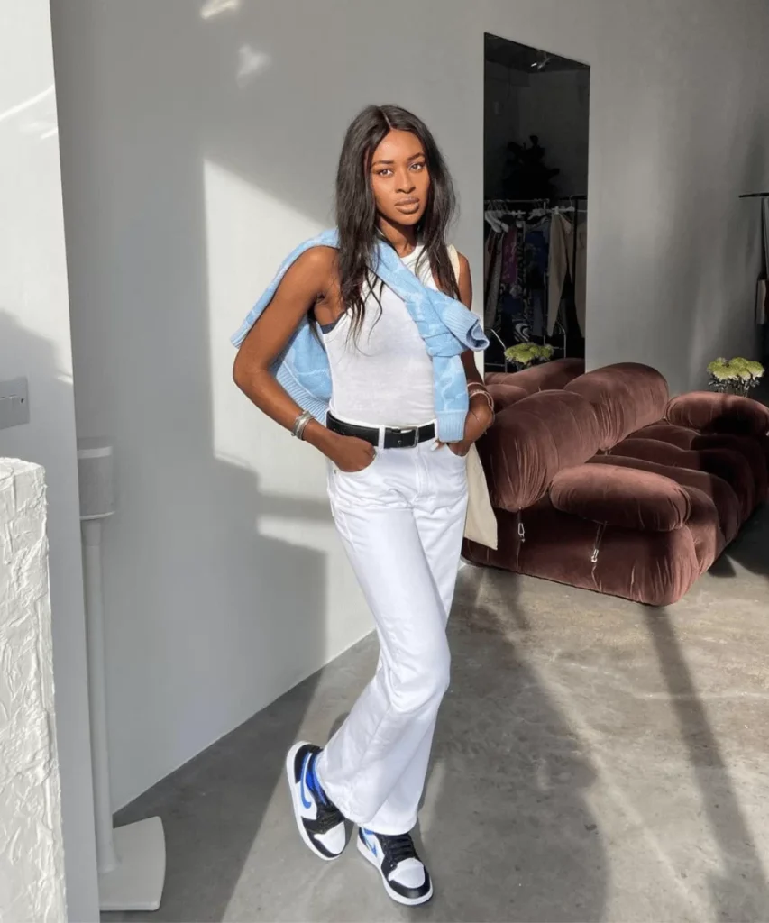 blusa branca com calça