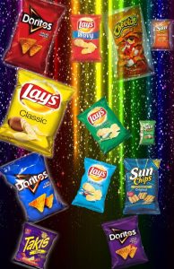 Elma Chips dando Pix