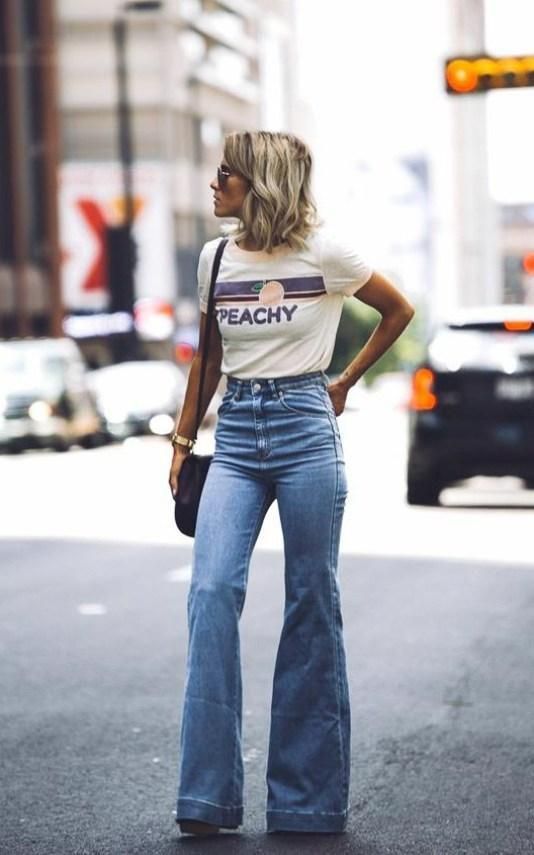 tendências jeans: calça retrô