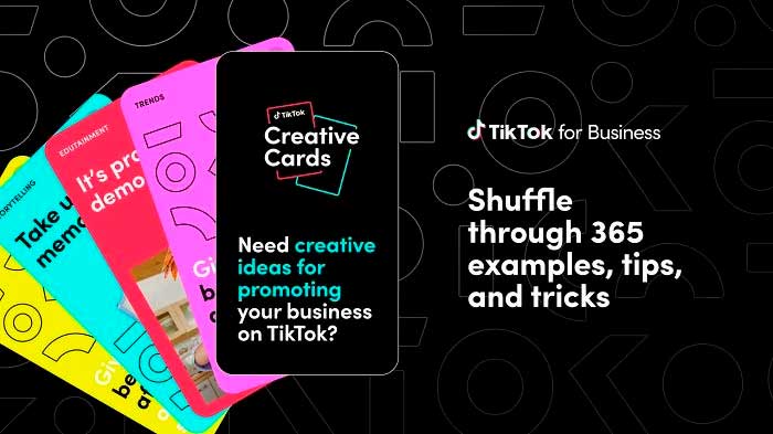 TikTok lança “cartões criativos” para fornecer inspiração para o seu conteúdo