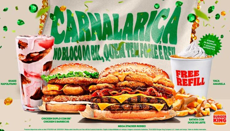 Burger King Anuncia Combo 'Carnalarica' para o Carnaval: Conheça as Novidades!
